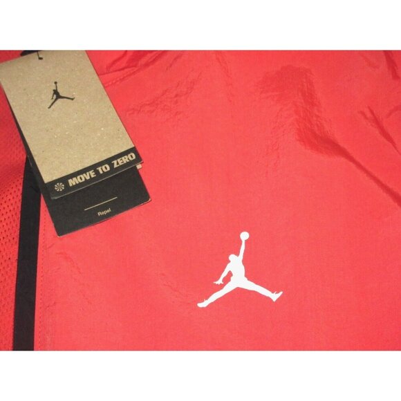 Jordan Men's Essentials Woven Flight Jacket Lobster Red Black Sizes NWT - Picture 7 of 7